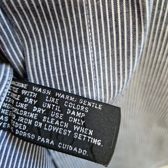 Damonte Couture Collection Men's dress Shirt 16.5  (Lg) gray white Vintage - Picture 3 of 10